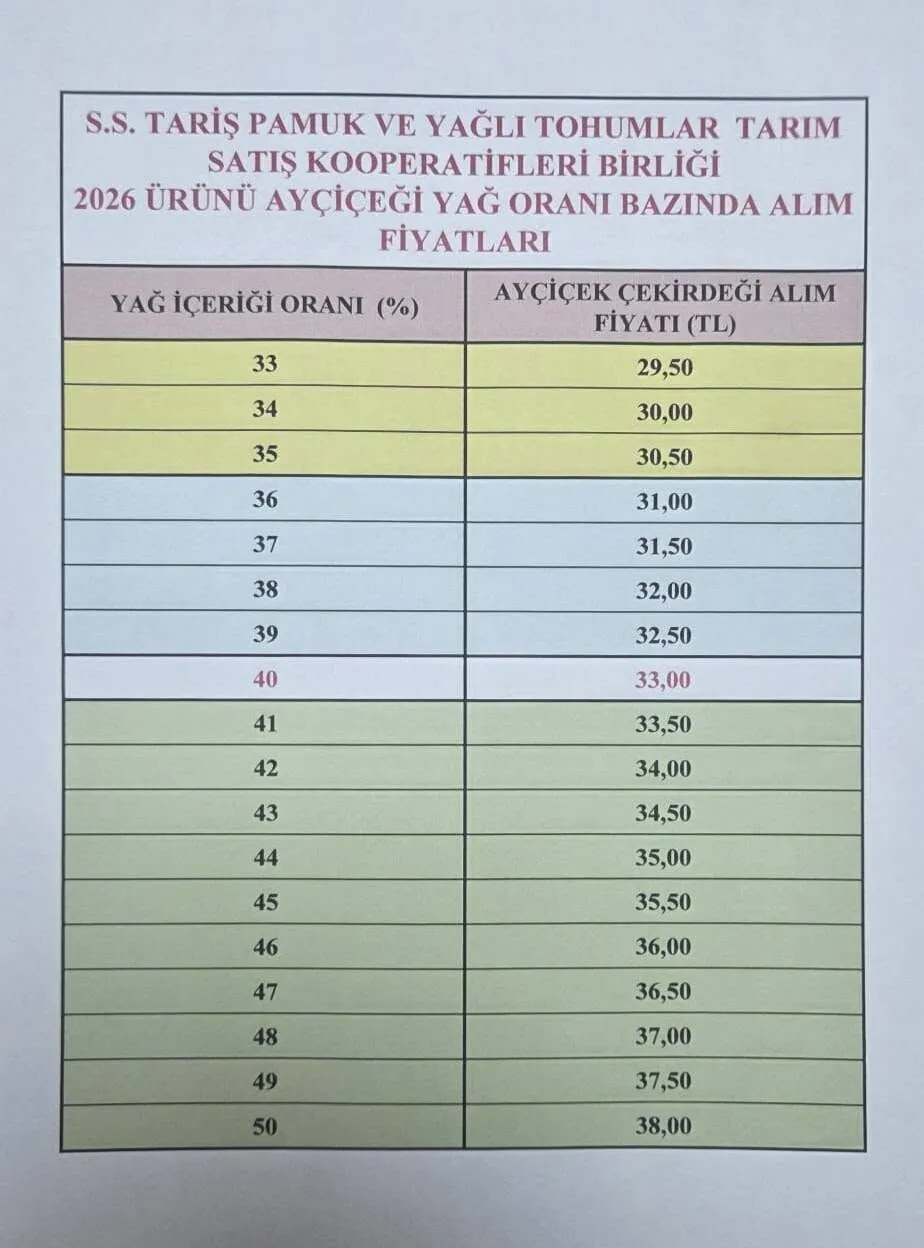 Aydindaki Aycicegi Ureticilerinin Gozu Bu Haberdeydi Taris Alim Fiyatlarini Acikladi 2