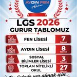Aydın Fen Akademi’den gururlandıran LGS başarısı