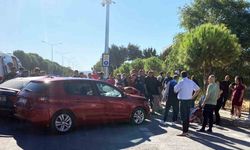 Trafik ışıkları arızalandı, araçlar birbirine girdi