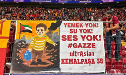Galatasaray taraftarı, Filistin'e desteğini sürdürdü