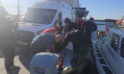 Sahil güvenlik ekipleri yaralanan şahsı kurtardı
