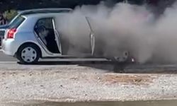 Sakar Geçidi’nde araç yangını