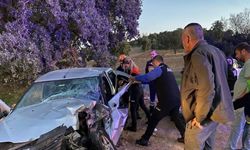 otomobil ile traktör çarpıştığı kazada karı koca yaralandı