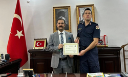 Koçarlı'da amir ve komutana başarı belgesi