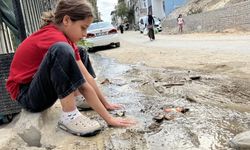 Boşa akan sular evlere hasar verdi