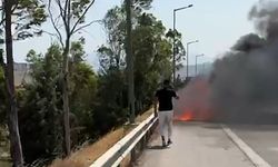 18 milyonluk Porsche alev aldı, iş adamı canını zor kurtardı