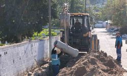 Söke'de yağmur suyu hattı çalışmaları sürüyor