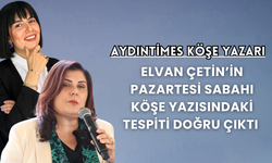 Elvan Çetin’in yazısındaki tespiti doğru çıktı