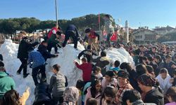 Karne Günü Germencik’te 14 yıl sonra kar sevinci