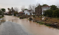 Davutlar’daki meyve bahçeleri sular altında kaldı