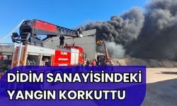 Didim sanayisindeki yangın korkuttu