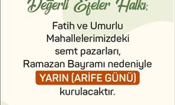 Semt Pazarlarına Bayram Düzenlemesi