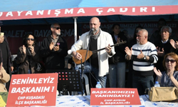 Adalet ve Dayanışma Çadırı’nda destek türkülerle yükseldi