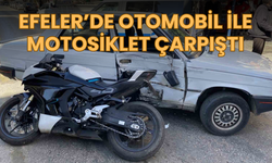 Efeler’de Otomobil İle Motosiklet Çarpıştı