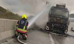 Seyir Halindeki TIR Kül Oldu