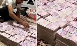 Paraları Halının Üzerine Dizip Video Çekti
