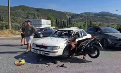 Motosiklet Otomobile Ok Gibi Saplandı
