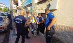 Yangını söndürmek isterken yaralandı