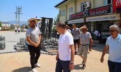 Şehir Hastanesi yoluna parke taşı çalışması