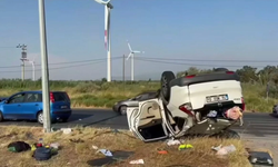 Aydın'da kaza sonrası jeep ters döndü
