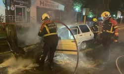 Aydın’da seyir halindeki otomobil yandı