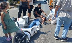 Motosiklet sürücüsü 3 metre sürüklendi