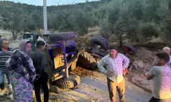 Bozdoğan'da korkutan traktör kazası