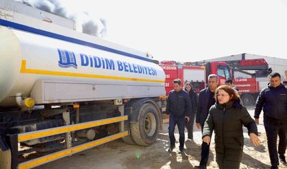 Başkan Gençay, yangın sürecini sahada takip etti