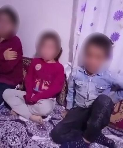 Çocuklarına işkence edip kayıda aldı