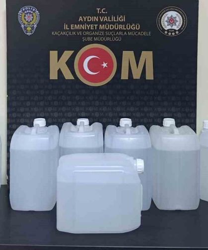 45 litre etil alkol ele geçirildi
