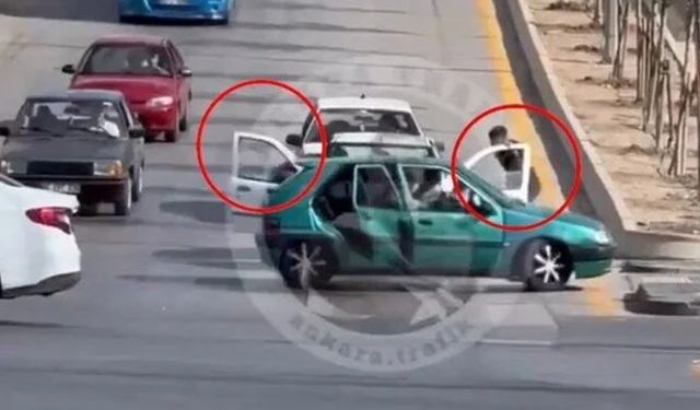 Trafikte bıçak ve kılıçlarla saldırıya gözaltı