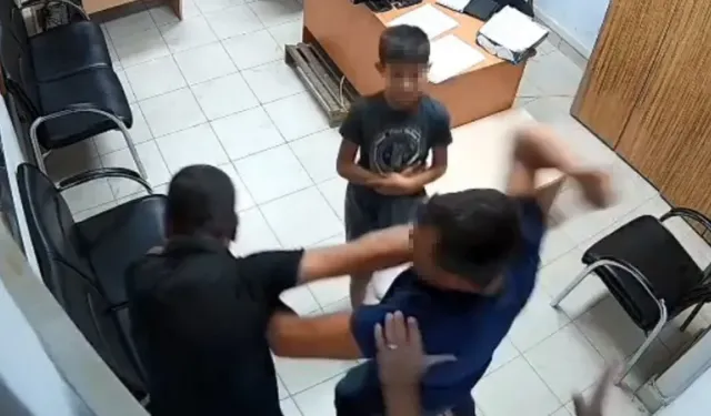 Polis merkezinde kayınbirader dayağı