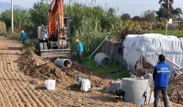 Atça'da kanalizasyon hattı yapımı başladı