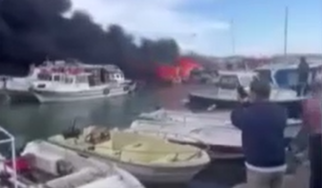 Korku dolu anlar: Tekneler cayır cayır yandı