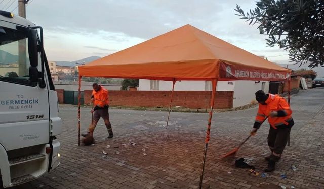 Germencik'te temizlik çalışmaları devam ediyor
