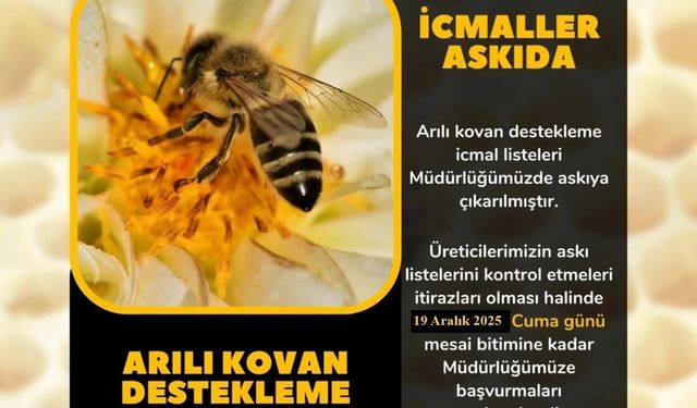 Söke'de arıcılara İcmal Listesi uyarısı