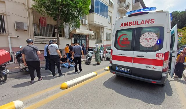 Karşı Şeride Geçen Otomobil ile Motosiklet Çarpıştı