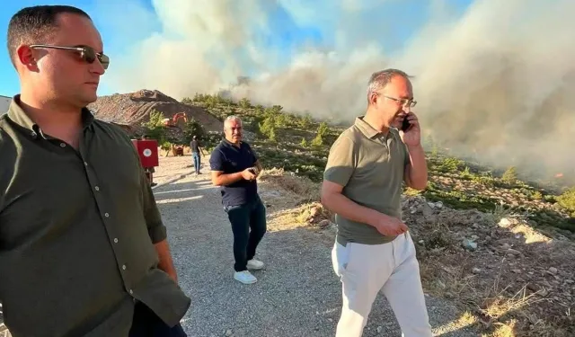 Didim AK Parti heyetinden yangın incelemesi