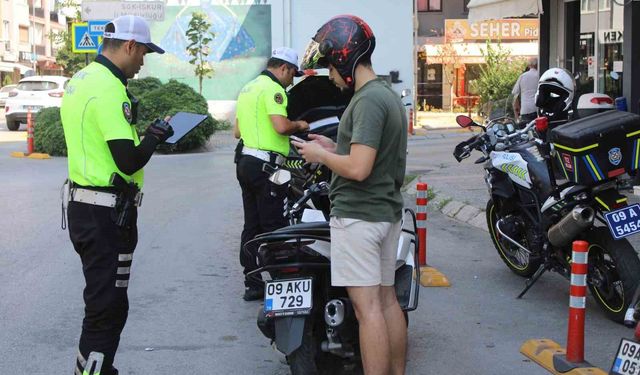 Aydın’da Motosikletlilere Sıkı Takip