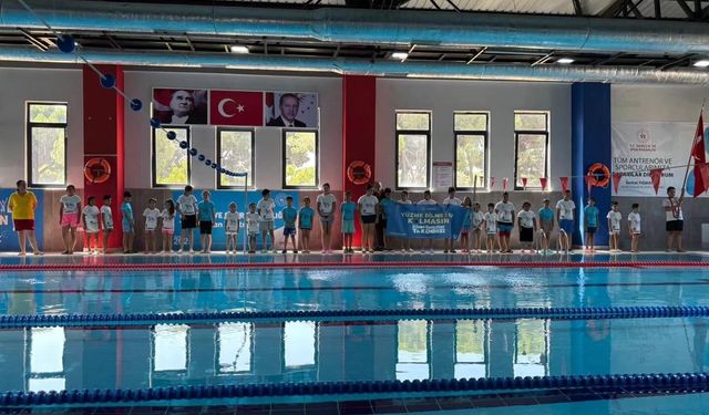 Germencik'te yüzme heyecanı