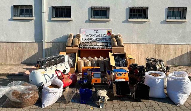 Köşk’te kaçak sigara imalathanesine baskın