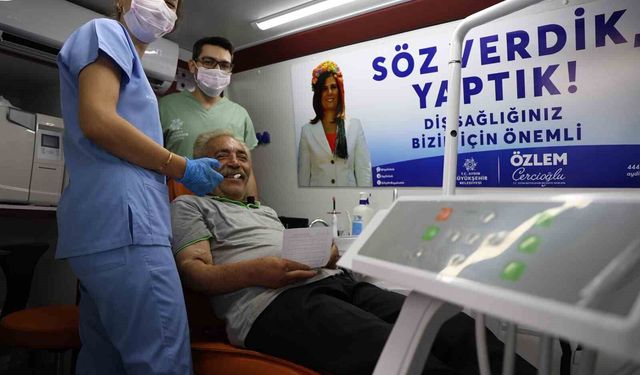 Mobil diş hizmeti 3 ilçeye ulaştı