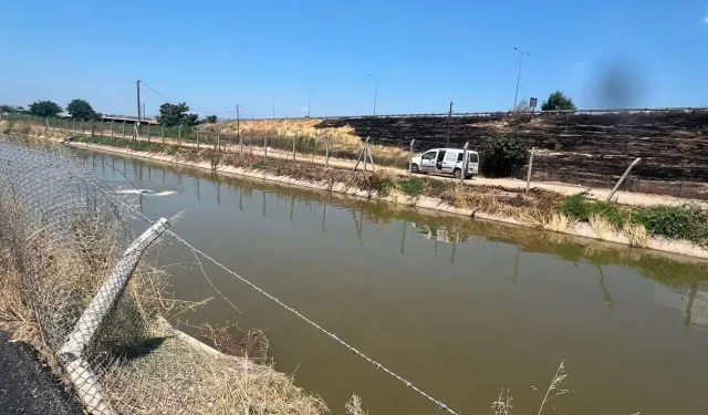Aydın’da kanala uçan otomobilde can pazarı