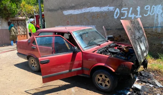 Nazilli'de araç yangını