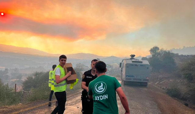 Aydın Ülkü Ocakları’ndan Çine’deki yangın bölgesine destek
