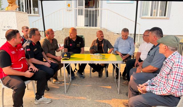 Çine'de ki orman yangınında kriz masası kuruldu