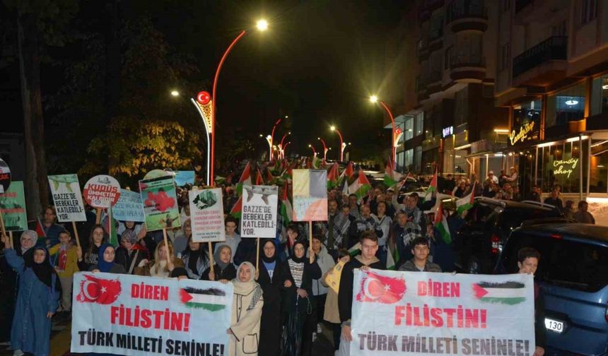 Binlerce kişi Filistin’e destek için yürüdü