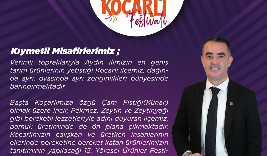 7 Ekim’de Aydın’ın Kalbi Koçarlı’da atacak