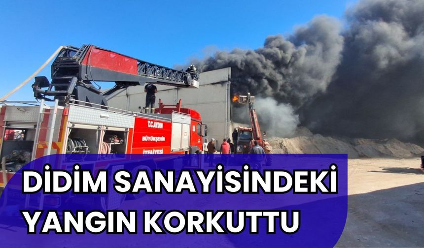 Didim sanayisindeki yangın korkuttu