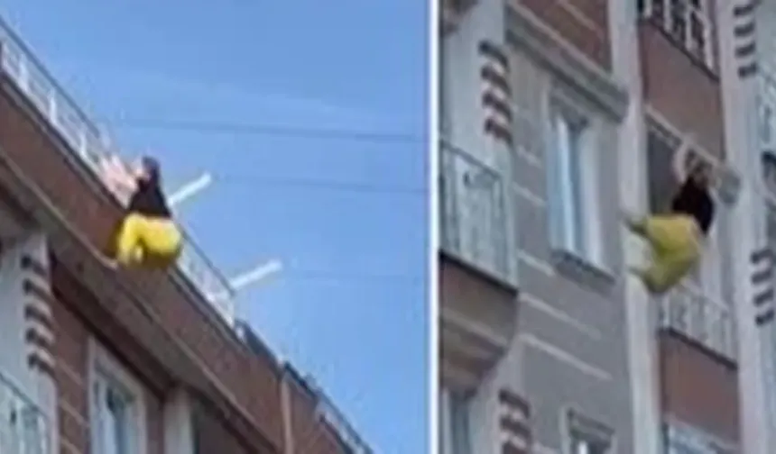 Genç Kadın Kendini Boşluğa Bıraktı